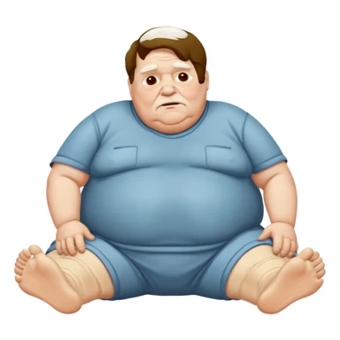 elderly overweight white man with no clothes on lying dead on the ground sticker