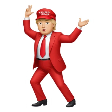 Donald Trump MAGA hat dance sticker