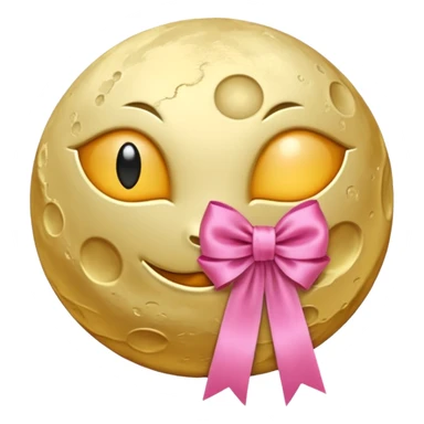 🌕🎀 merge these emojis and make new emoji don't make picture make emoji sticker