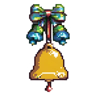 pixel art ghungroo bells for Indian classical dance sticker