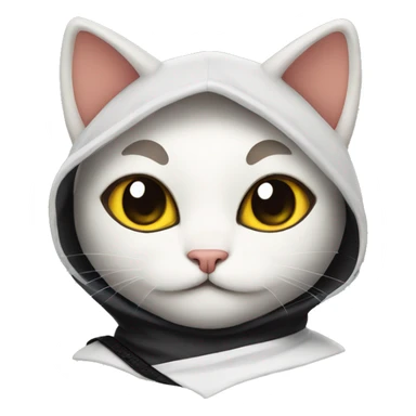 cat in ninja costume sticker