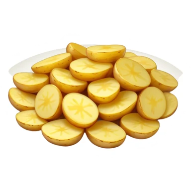 Yellow fried potato sticker