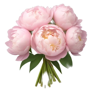 Light Pink peonies bouquet  sticker