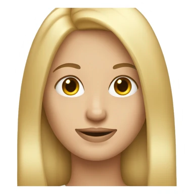 generate an emoji of a blonde woman with straight hair sticker
