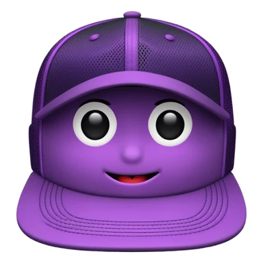 Black and purple trucker hat sticker