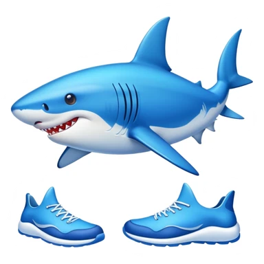 Tiburón con zapatos azules sticker