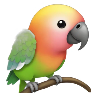 lovebird parrot mango sticker