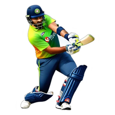 MS Dhoni hitting six sticker