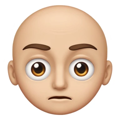 Face With Raised Eyebrow emoji, eyes wide open, camera up close to one eye sticker