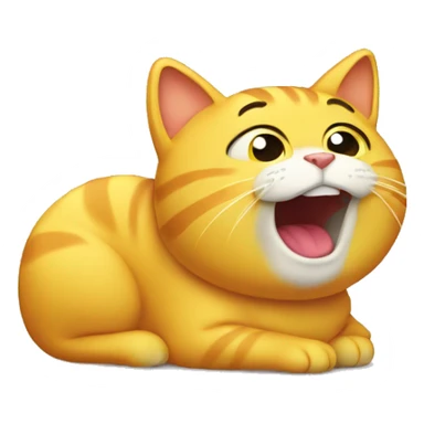 farting yellow cat sticker