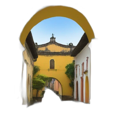 Antigua guatemala yellow Arch sticker