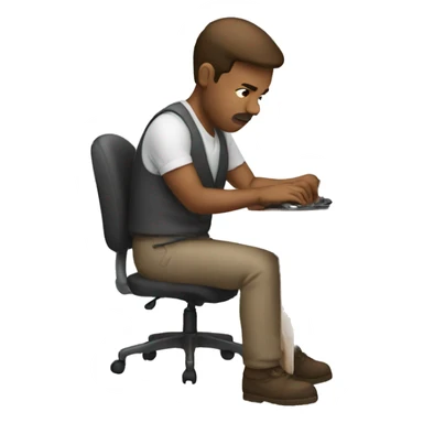 man Working hard sticker