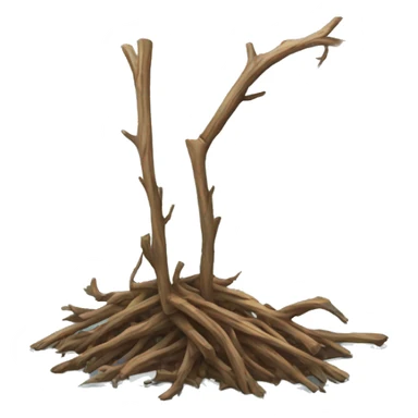dry dead twigs in a pile sticker