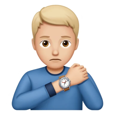 Person checking watch sticker