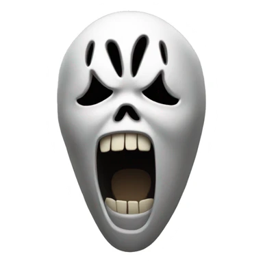 Scream from ghost face sticker