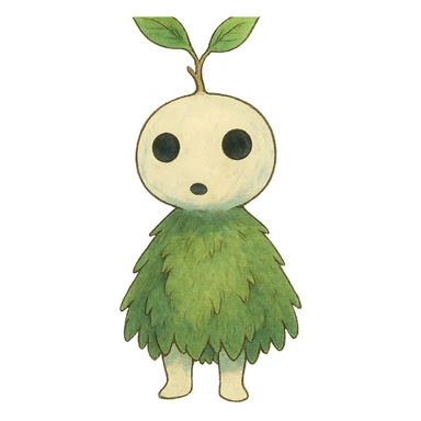 whimsical forest spirit sticker