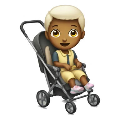 A child in a stroller sticker