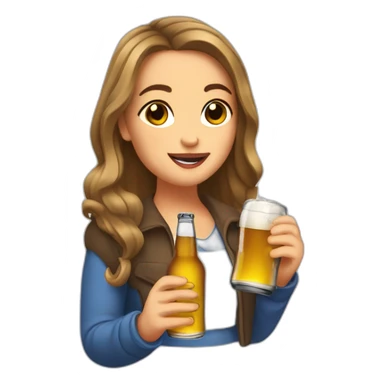 Addison Rae drinking a beer  sticker