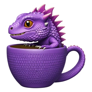 purple iguana cup sticker