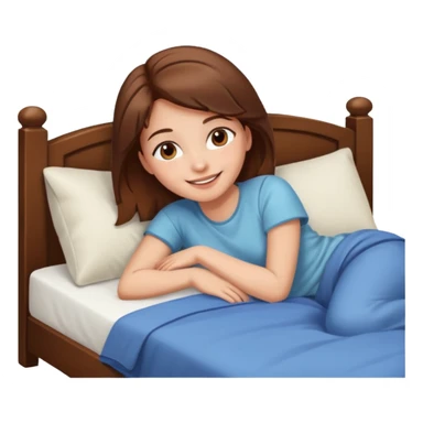 lying on bed brown hair girl just chill sticker