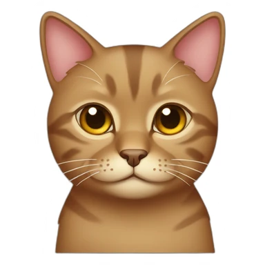 brown-scottish-cat-with-upset-face sticker