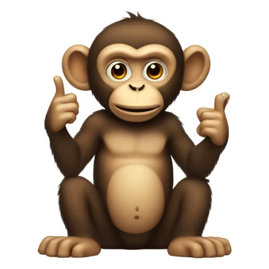 Monkey holding middle finger sticker
