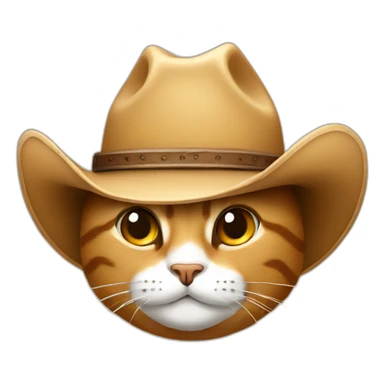 Cat with cowboy hat sticker