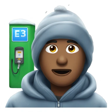 Freezing at gas station sticker