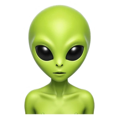 lime green alien sticker
