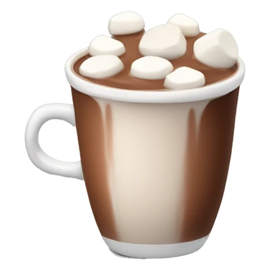 hot cocoa with marshmellows sticker