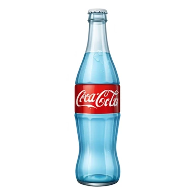 light blue Coca-Cola bottle sticker