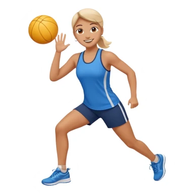 physical education teacher, leading exercises, cheerful sticker
