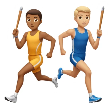 Olympic passing the baton  sticker