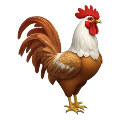 Coq sur aigle sticker