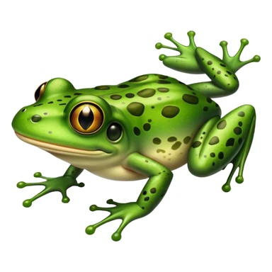 frog trying to catch a fly with tongue out and crossed eyes sticker