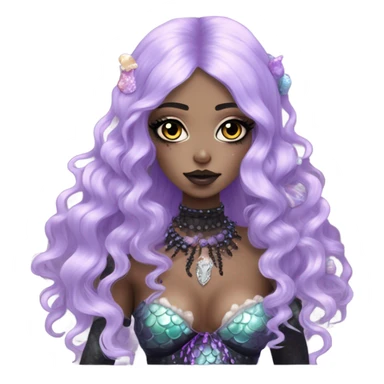goth mermaid hime gyaru girl sticker