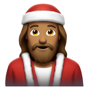 Jesus with Santa Claus sticker