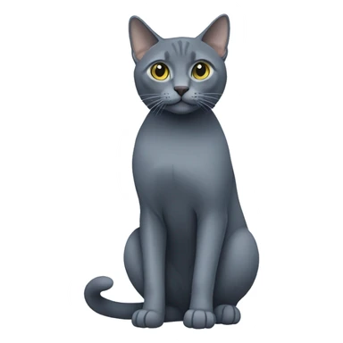 full body Russian blue sticker