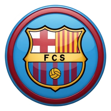 Barca escudo  sin corona  sticker