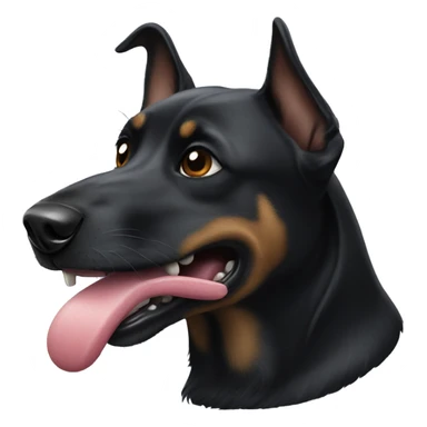 Black dog with mouse in her mouth sticker