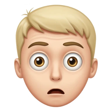 astonished man sticker