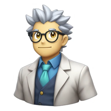 pokemon professor oak anime global trade station badge pokeball sticker