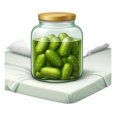 Pickles jar on bed sticker