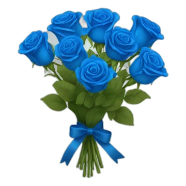 bouquet of blue roses sticker