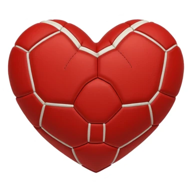 Heart shaped football sticker