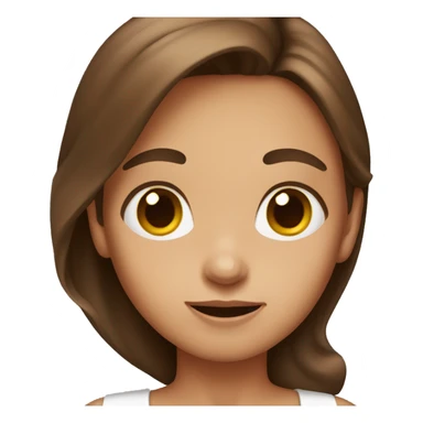 a brown haired girl with obscenely big ear sticker