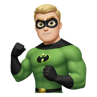 green mister incredible sticker