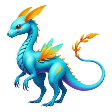 Futuristic Ethereal Modern Fakémon-creature-hybrid Full Body sticker