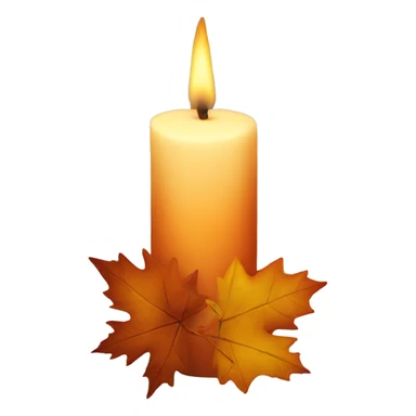 Candle autumn sticker