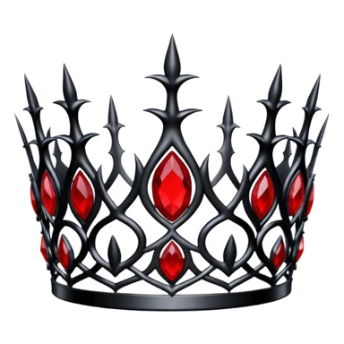 Black and red gothic thorny tiara crown  sticker